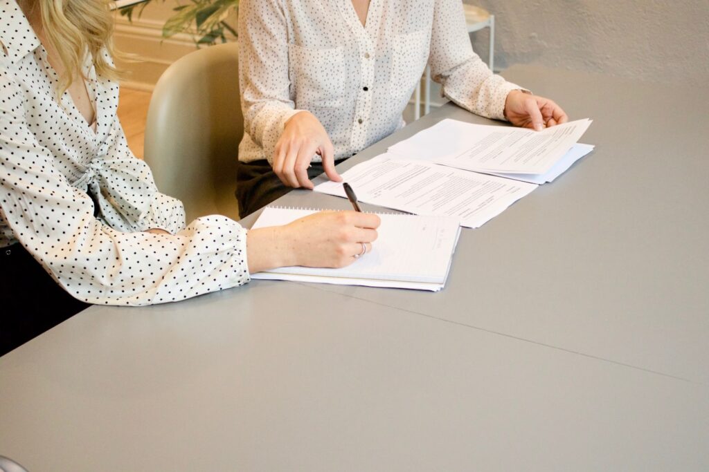 Two Women Meeting About Career